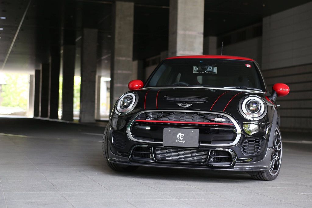 3DDesign Carbon Fibre Front Splitter for MINI Cooper JCW (2015+, F56) - AUTOID® - Front Lips & Splitters - 3DDesign