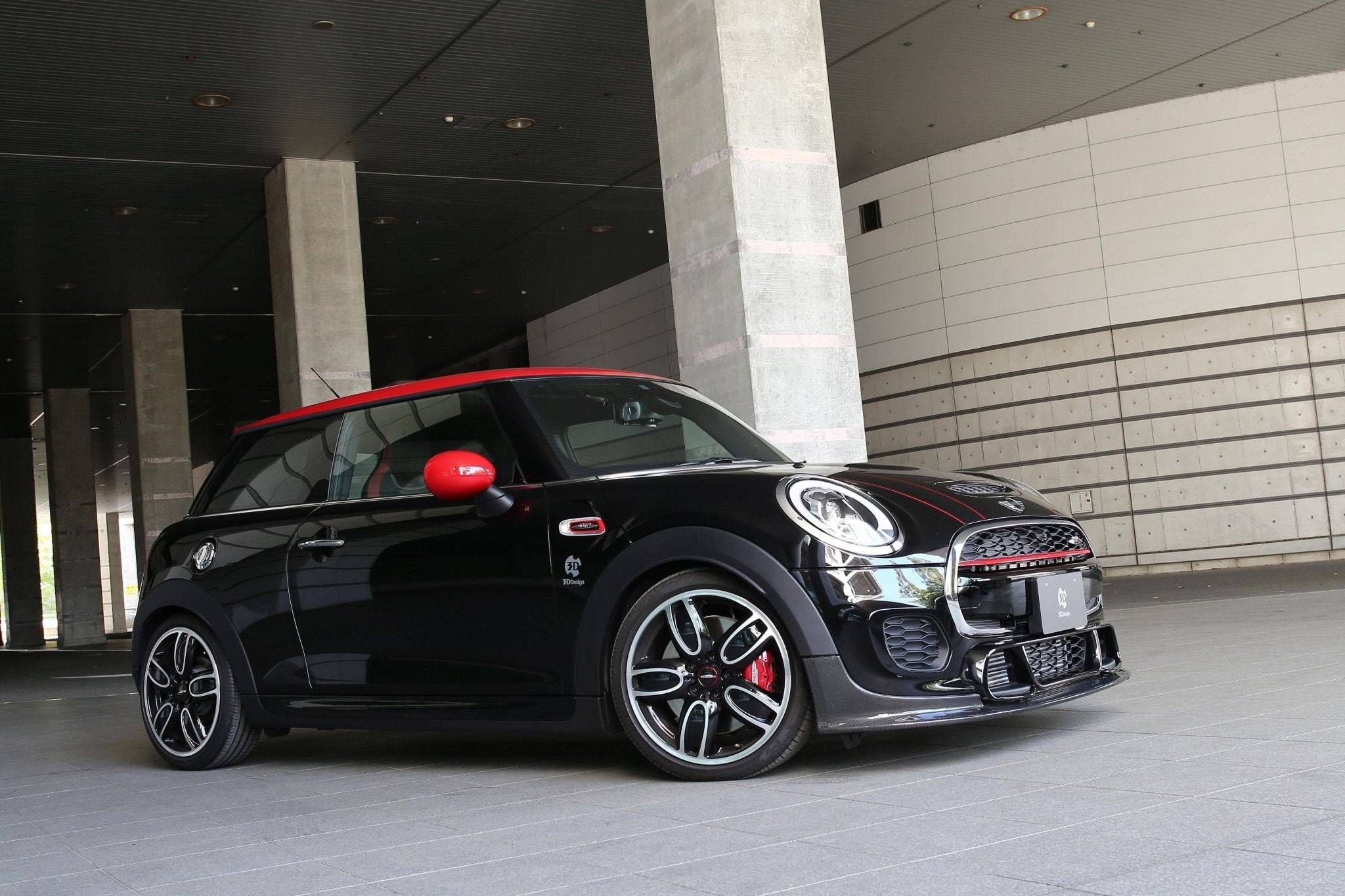 3DDesign Carbon Fibre Front Splitter for MINI Cooper JCW (2015+, F56) - AUTOID® - Front Lips & Splitters - 3DDesign