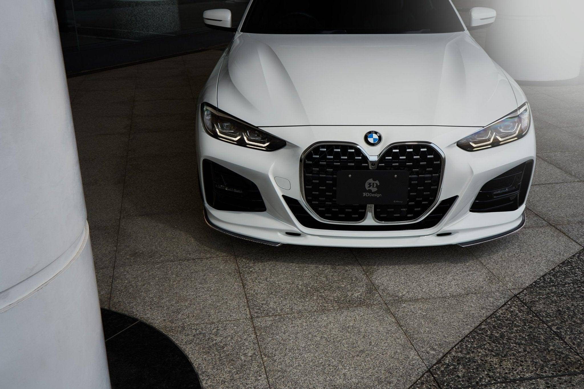 3DDesign Carbon Fibre Front Under Splitters for BMW 4 Series (2020+, G22 G23) - AUTOID - Front Lips & Splitters - 3DDesign