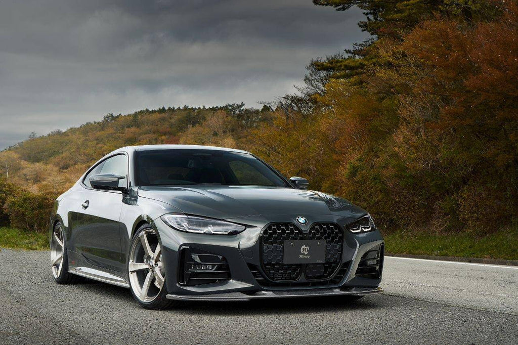 3DDesign Carbon Fibre Front Under Splitters for BMW 4 Series (2020+, G22 G23) - AUTOID® - Front Lips & Splitters - 3DDesign