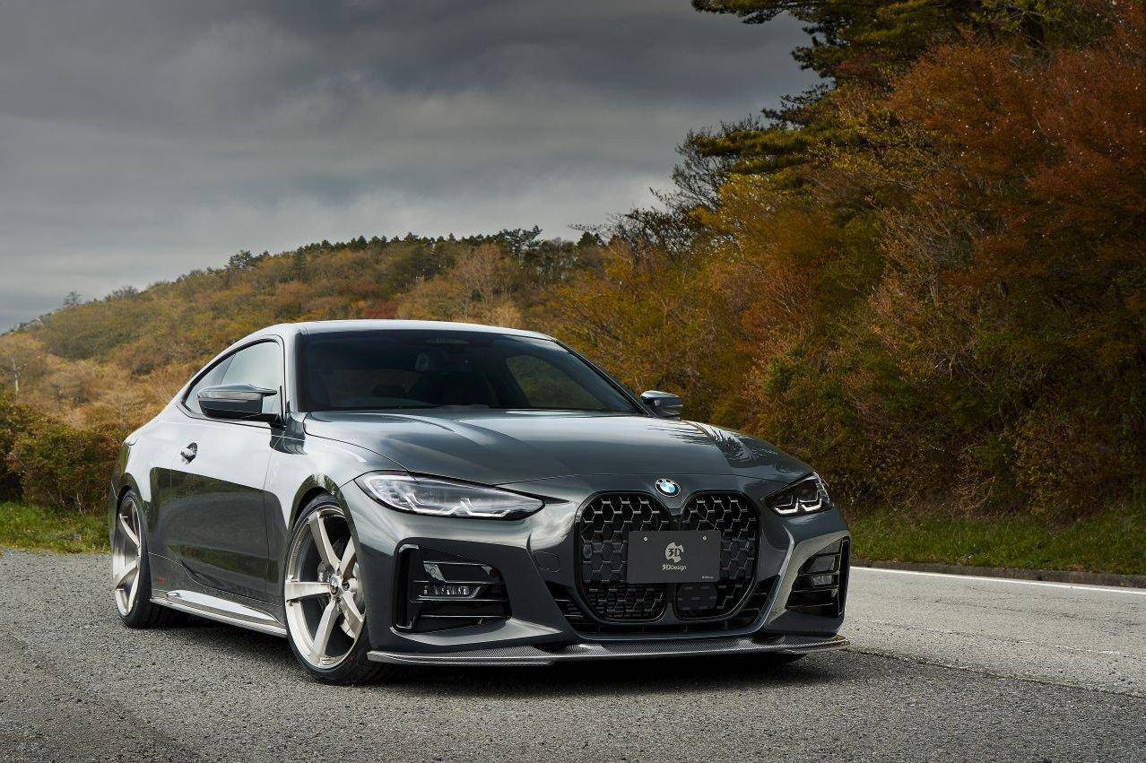 3DDesign Carbon Fibre Front Under Splitters for BMW 4 Series (2020+, G22 G23) - AUTOID® - Front Lips & Splitters - 3DDesign