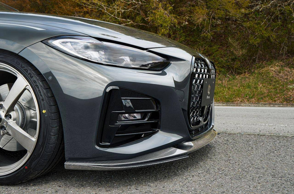 3DDesign Carbon Fibre Front Under Splitters for BMW 4 Series (2020+, G22 G23) - AUTOID® - Front Lips & Splitters - 3DDesign