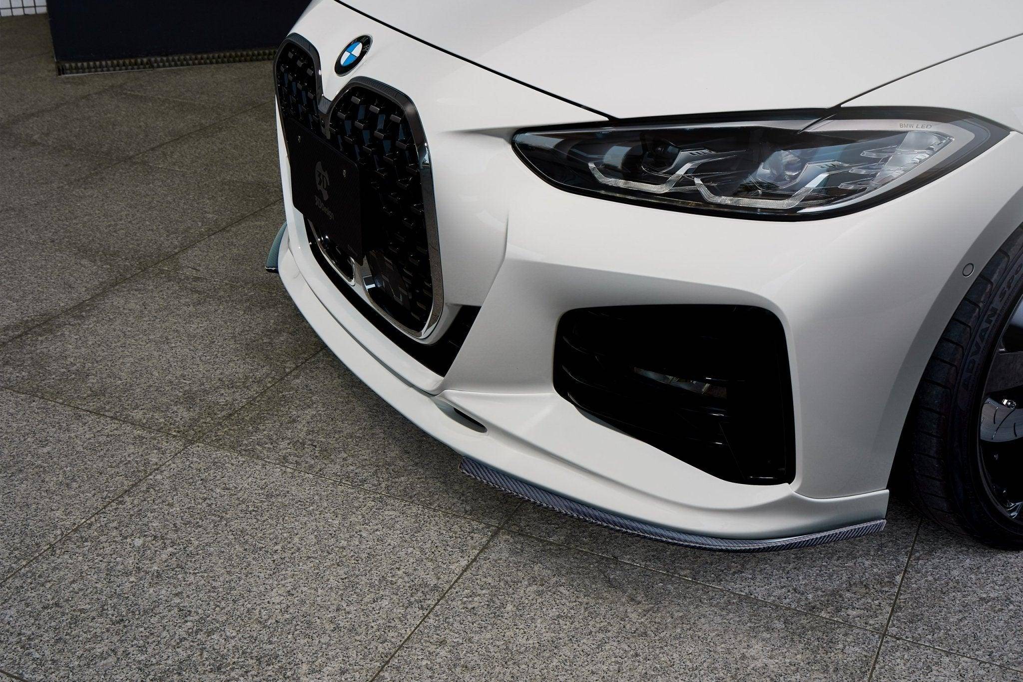 3DDesign Carbon Fibre Front Under Splitters for BMW 4 Series (2020+, G22 G23) - AUTOID® - Front Lips & Splitters - 3DDesign