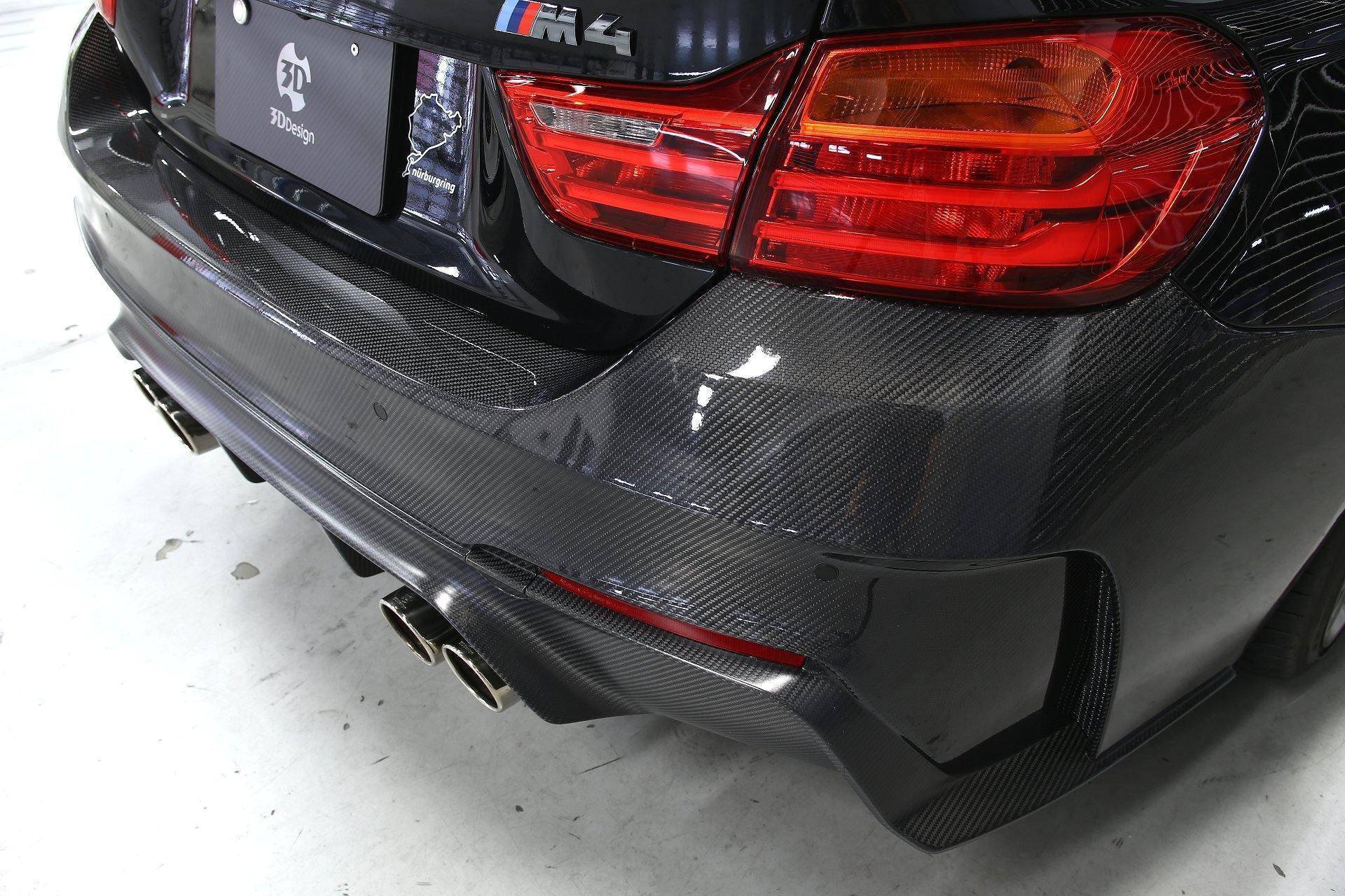 3DDesign Carbon Fibre Rear Bumper for BMW M4 (2015-2020, F82 F83) - AUTOID® - Front & Rear Bumpers - 3DDesign