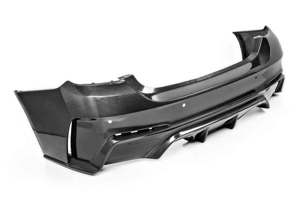 3DDesign Carbon Fibre Rear Bumper for BMW M4 (2015-2020, F82 F83) - AUTOID® - Front & Rear Bumpers - 3DDesign