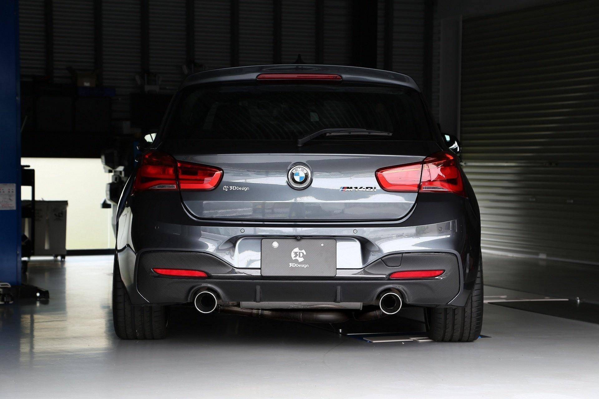 3DDesign Carbon Fibre Rear Diffuser for BMW 1 Series LCI (2015 - 2019, F20 F21) - AUTOID - Rear Diffusers - 3DDesign