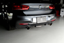 3DDesign Carbon Fibre Rear Diffuser for BMW 1 Series LCI (2015-2019, F20 F21) - AUTOID® - Rear Diffusers - 3DDesign