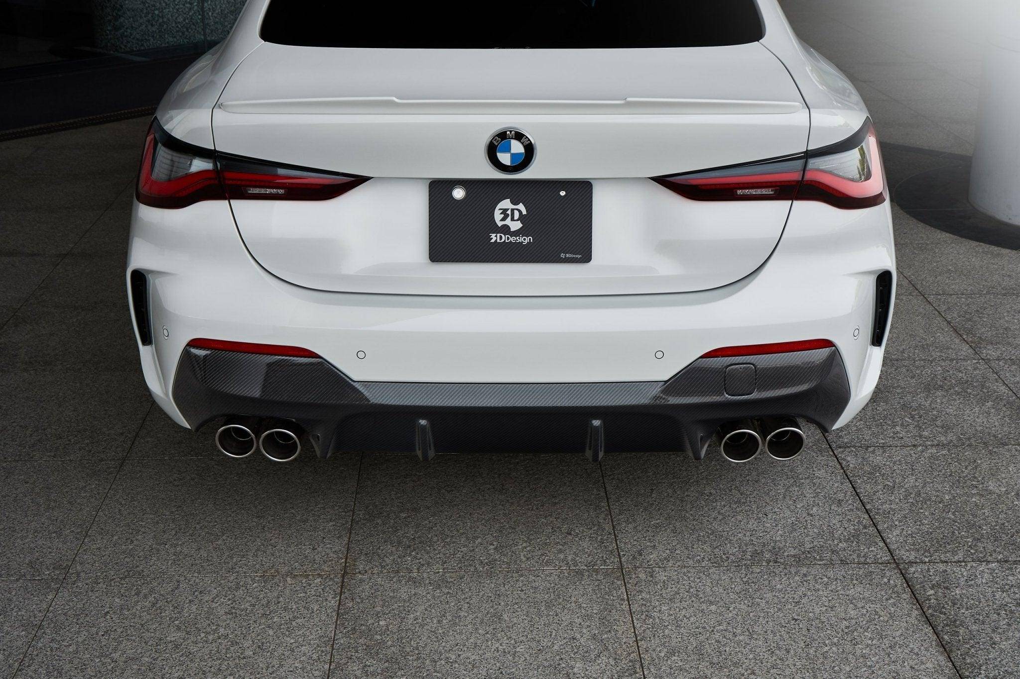 3DDesign Carbon Fibre Rear Diffuser for BMW 4 Series (2020+, G22 G23) - AUTOID - Rear Diffusers - 3DDesign