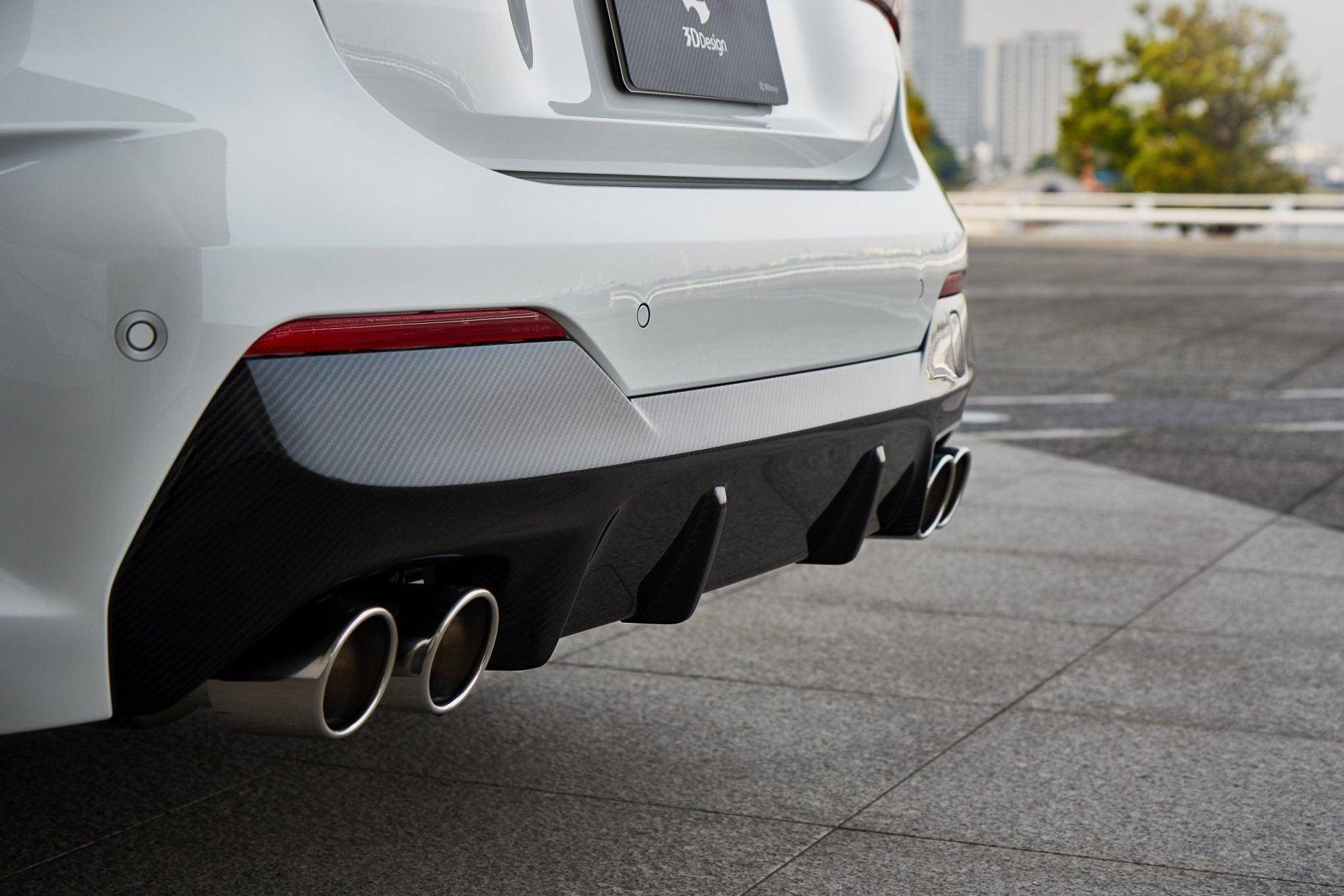 3DDesign Carbon Fibre Rear Diffuser for BMW 4 Series (2020+, G22 G23) - AUTOID® - Rear Diffusers - 3DDesign