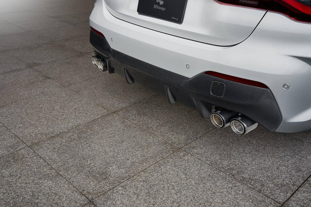 3DDesign Carbon Fibre Rear Diffuser for BMW 4 Series (2020+, G22 G23) - AUTOID® - Rear Diffusers - 3DDesign