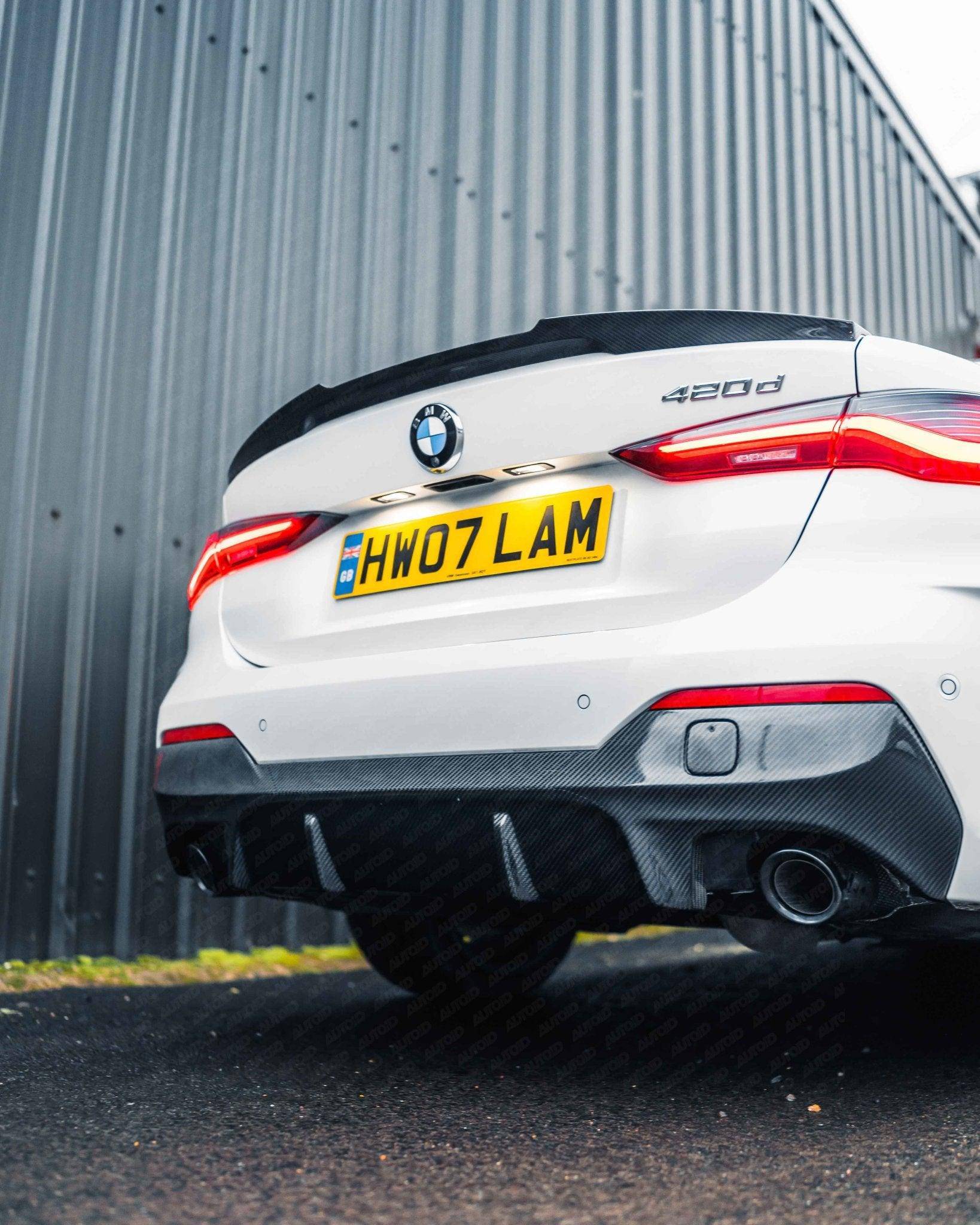 3DDesign Carbon Fibre Rear Diffuser for BMW 4 Series (2020+, G22 G23) - AUTOID® - Rear Diffusers - 3DDesign