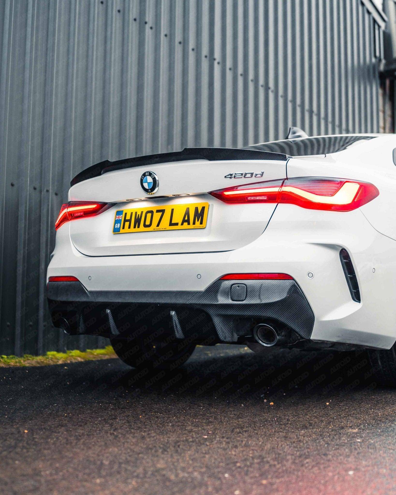 3DDesign Carbon Fibre Rear Diffuser for BMW 4 Series (2020+, G22 G23) - AUTOID® - Rear Diffusers - 3DDesign