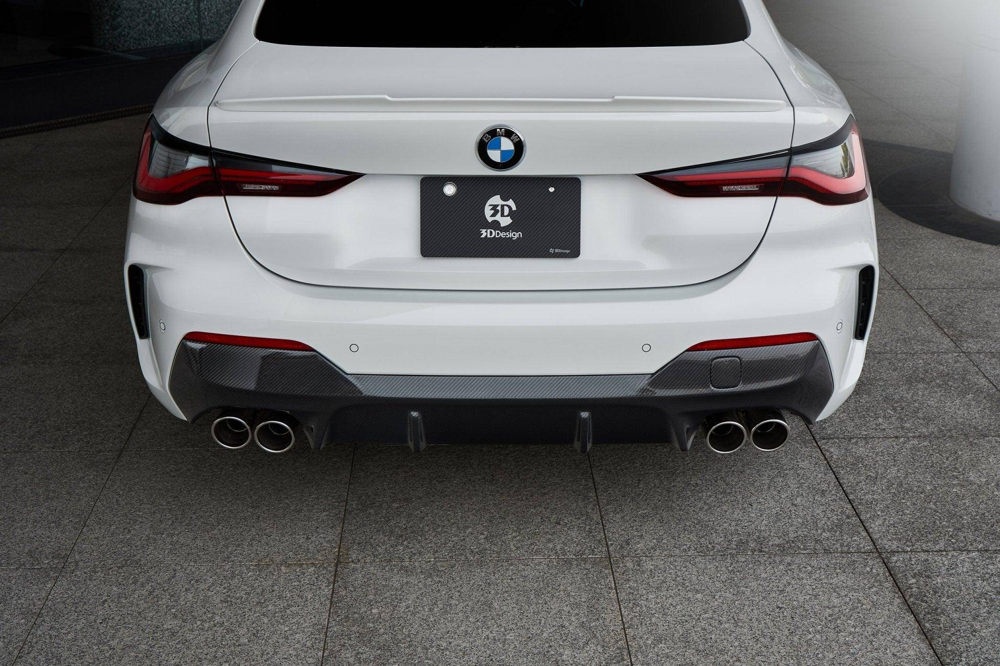 3DDesign Carbon Fibre Rear Diffuser for BMW 4 Series (2020+, G22 G23) - AUTOID® - Rear Diffusers - 3DDesign
