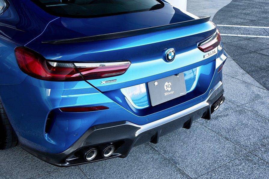 3DDesign Carbon Fibre Rear Diffuser for BMW 8 Series (2019+, G14 G15) - AUTOID - Rear Diffusers - 3DDesign