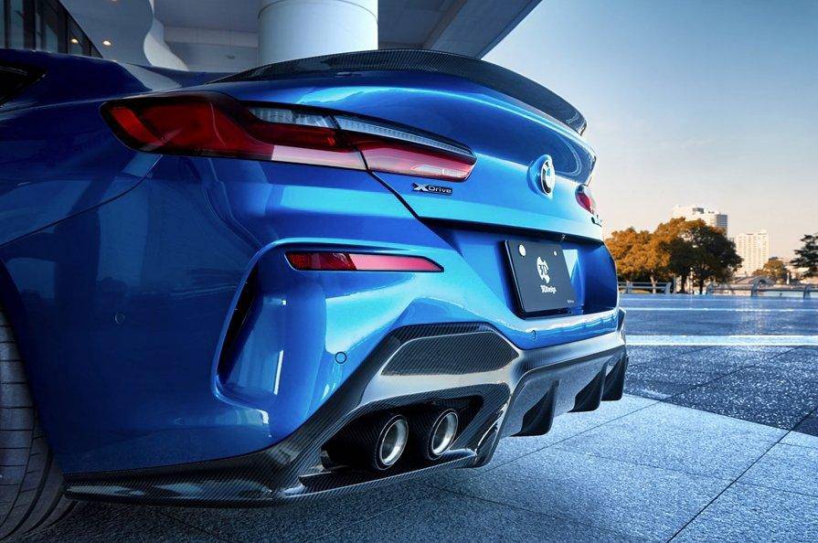 3DDesign Carbon Fibre Rear Diffuser for BMW 8 Series (2019+, G14 G15) - AUTOID - Rear Diffusers - 3DDesign