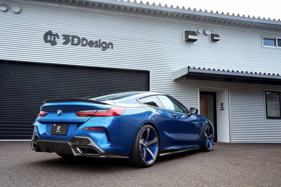 3DDesign Carbon Fibre Rear Diffuser for BMW 8 Series (2019+, G14 G15) - AUTOID - Rear Diffusers - 3DDesign