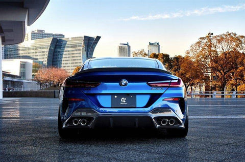3DDesign Carbon Fibre Rear Diffuser for BMW 8 Series (2019+, G14 G15) - AUTOID® - Rear Diffusers - 3DDesign