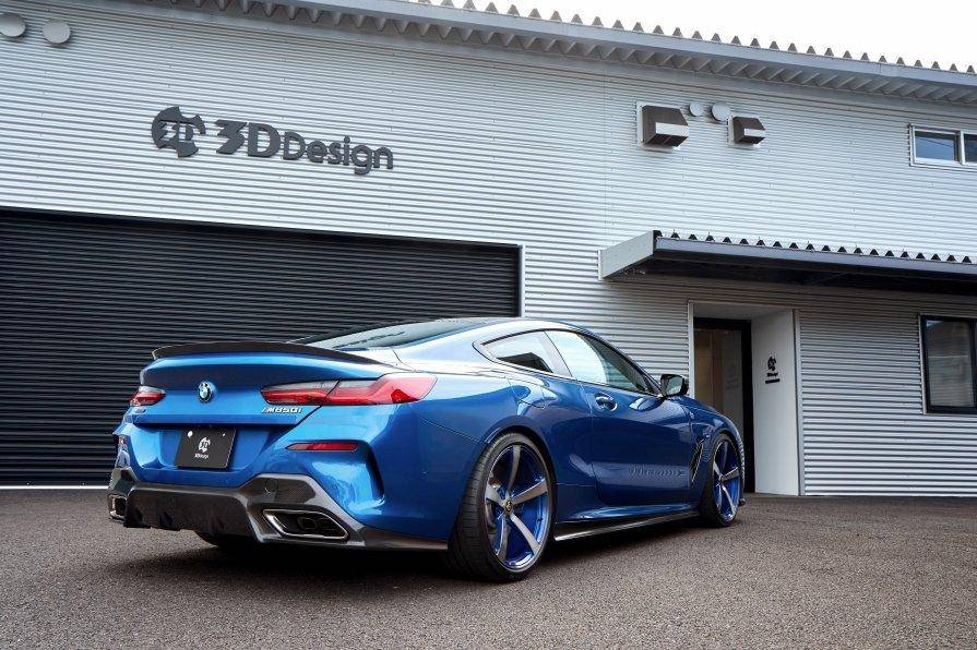 3DDesign Carbon Fibre Rear Diffuser for BMW 8 Series (2019+, G14 G15) - AUTOID® - Rear Diffusers - 3DDesign