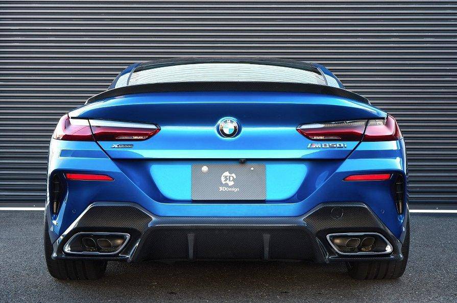 3DDesign Carbon Fibre Rear Diffuser for BMW 8 Series (2019+, G14 G15) - AUTOID® - Rear Diffusers - 3DDesign