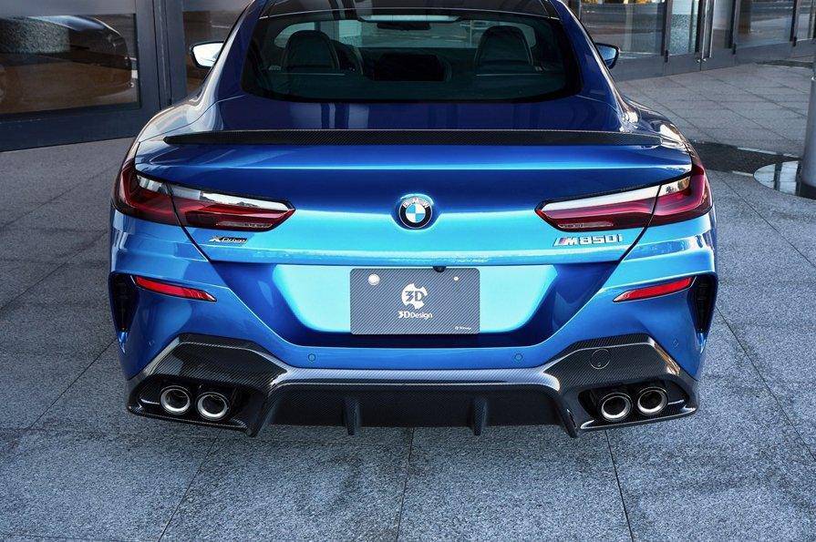 3DDesign Carbon Fibre Rear Diffuser for BMW 8 Series (2019+, G14 G15) - AUTOID® - Rear Diffusers - 3DDesign