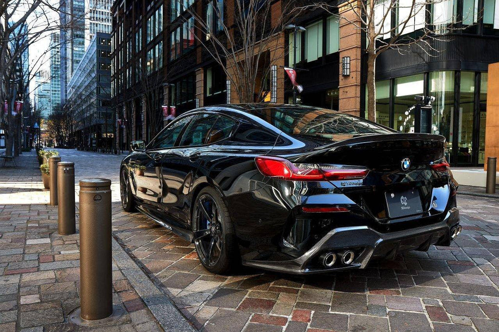 3DDesign Carbon Fibre Rear Diffuser for BMW 8 Series (2019+, G16) - AUTOID - Rear Diffusers - 3DDesign