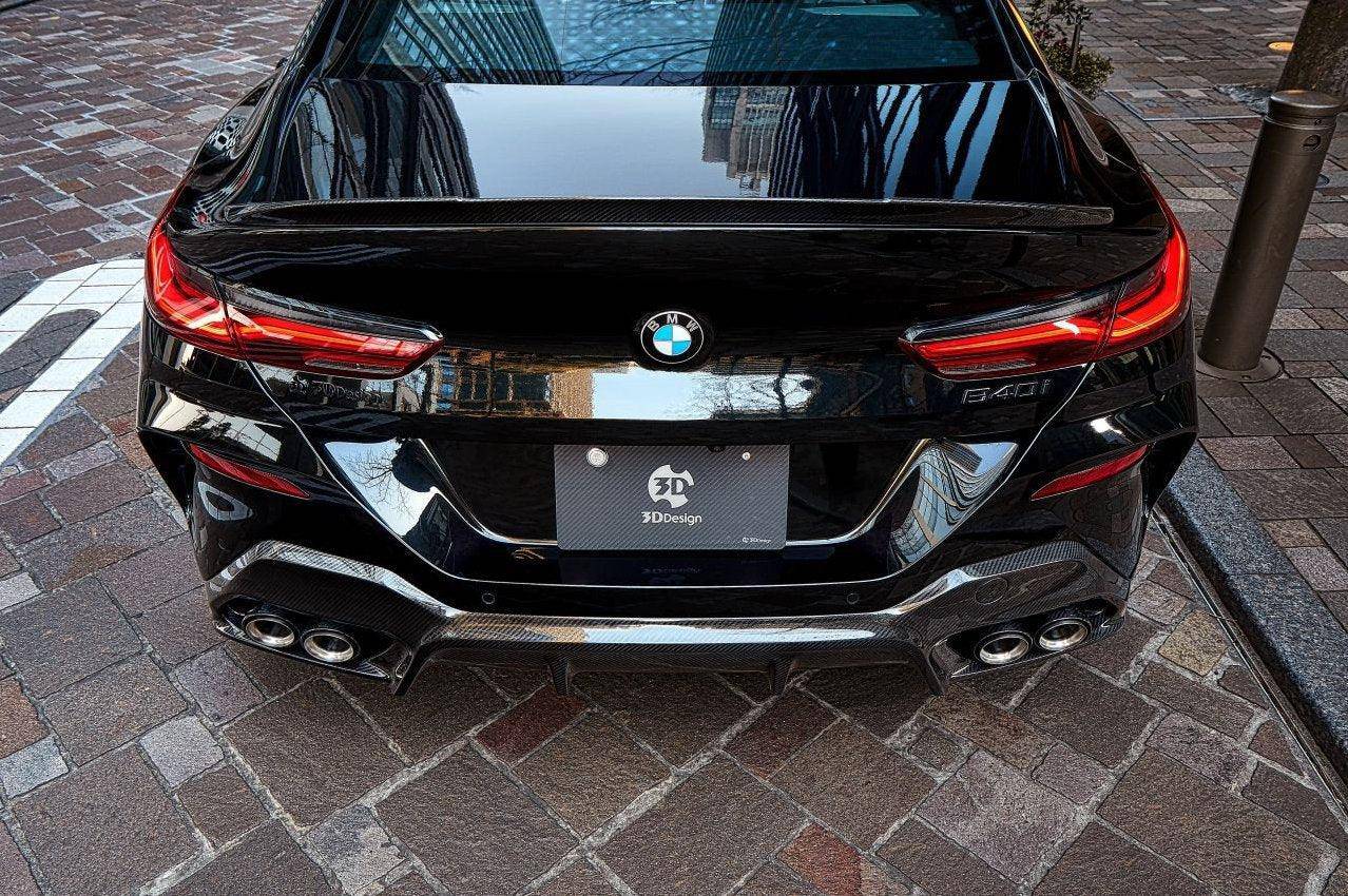 3DDesign Carbon Fibre Rear Diffuser for BMW 8 Series (2019+, G16) - AUTOID - Rear Diffusers - 3DDesign