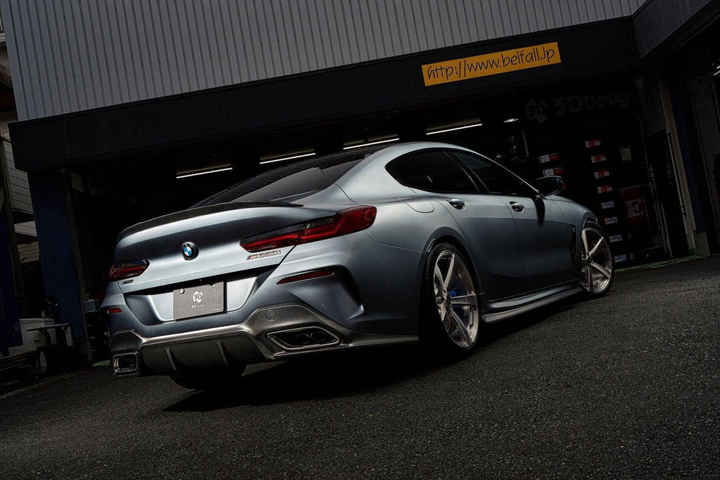 3DDesign Carbon Fibre Rear Diffuser for BMW 8 Series (2019+, G16) - AUTOID® - Rear Diffusers - 3DDesign