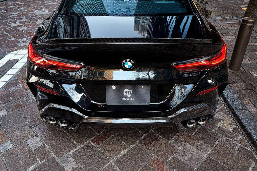 3DDesign Carbon Fibre Rear Diffuser for BMW 8 Series (2019+, G16) - AUTOID® - Rear Diffusers - 3DDesign
