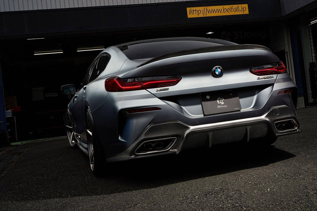 3DDesign Carbon Fibre Rear Diffuser for BMW 8 Series (2019+, G16) - AUTOID® - Rear Diffusers - 3DDesign