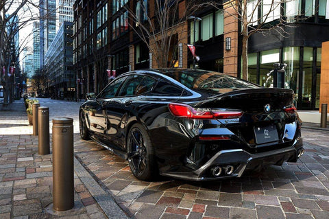 3DDesign Carbon Fibre Rear Diffuser for BMW 8 Series (2019+, G16) - AUTOID® - Rear Diffusers - 3DDesign