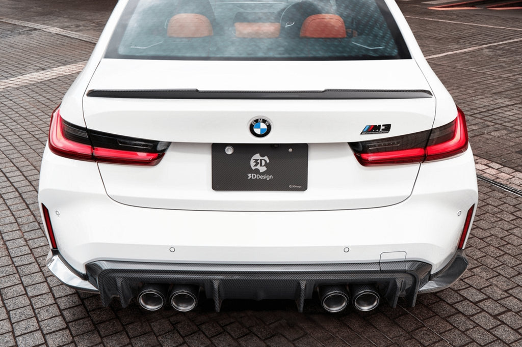 3DDesign Carbon Fibre Rear Diffuser for BMW M3 G80 G81 & M4 G82 G83 (2020+) - AUTOID® - Rear Diffusers - 3DDesign