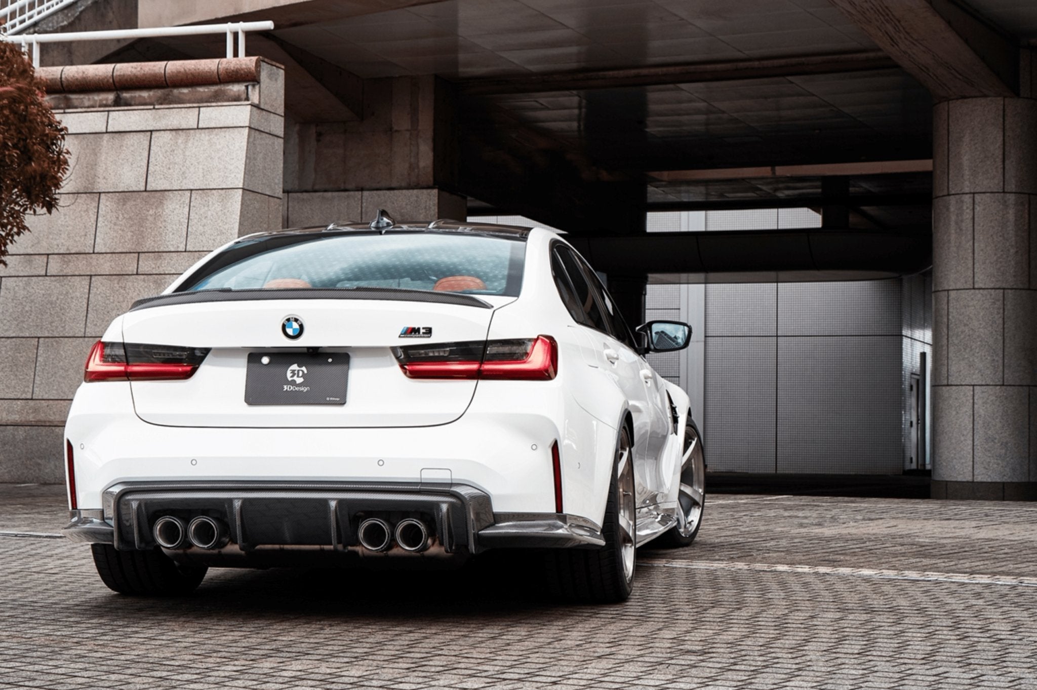 3DDesign Carbon Fibre Rear Diffuser for BMW M3 G80 G81 & M4 G82 G83 (2020+) - AUTOID® - Rear Diffusers - 3DDesign