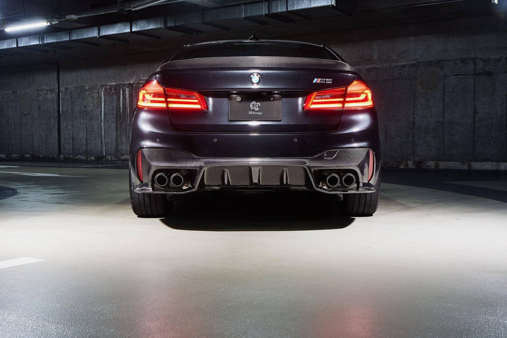 3DDesign Carbon Fibre Rear Diffuser for BMW M5 (2017-2023, F90) - AUTOID® - Rear Diffusers - 3DDesign