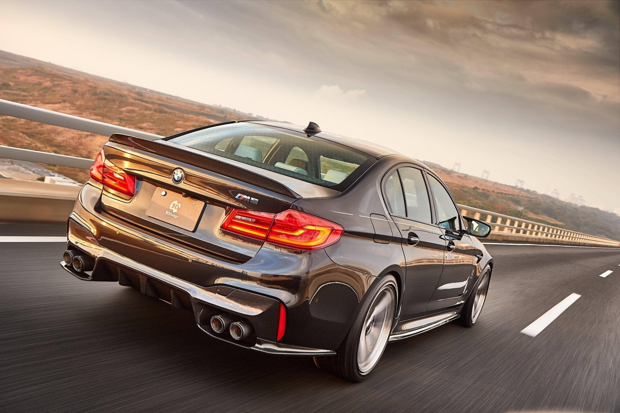 3DDesign Carbon Fibre Rear Diffuser for BMW M5 (2017-2023, F90) - AUTOID® - Rear Diffusers - 3DDesign