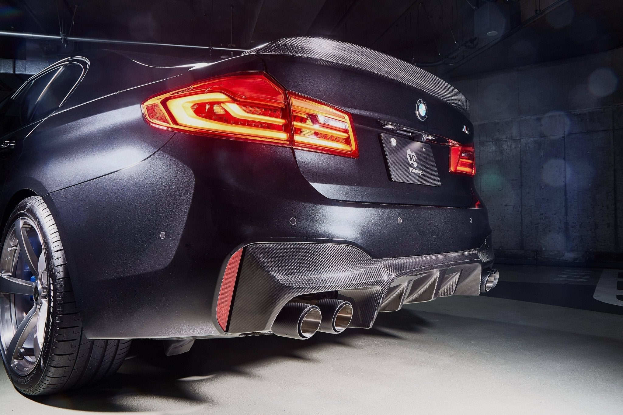 3DDesign Carbon Fibre Rear Diffuser for BMW M5 (2017-2023, F90) - AUTOID® - Rear Diffusers - 3DDesign