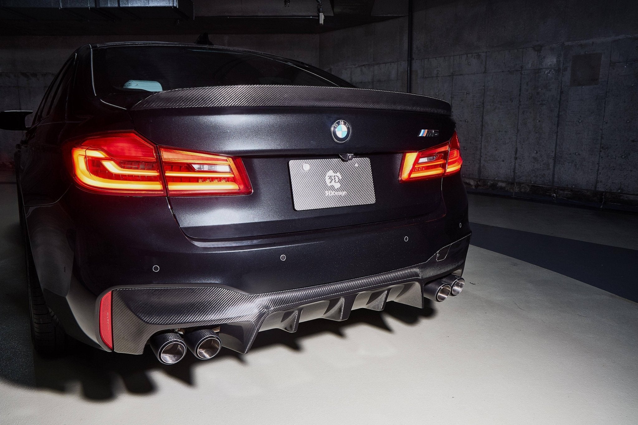 3DDesign Carbon Fibre Rear Diffuser for BMW M5 (2017+, F90) - AUTOID - Rear Diffusers - 3DDesign