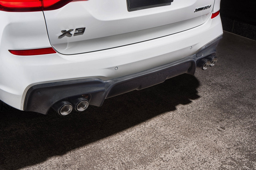3DDesign Carbon Fibre Rear Diffuser for BMW X3 Pre-LCI (2018-2021, G01) - AUTOID® - Rear Diffusers - 3DDesign