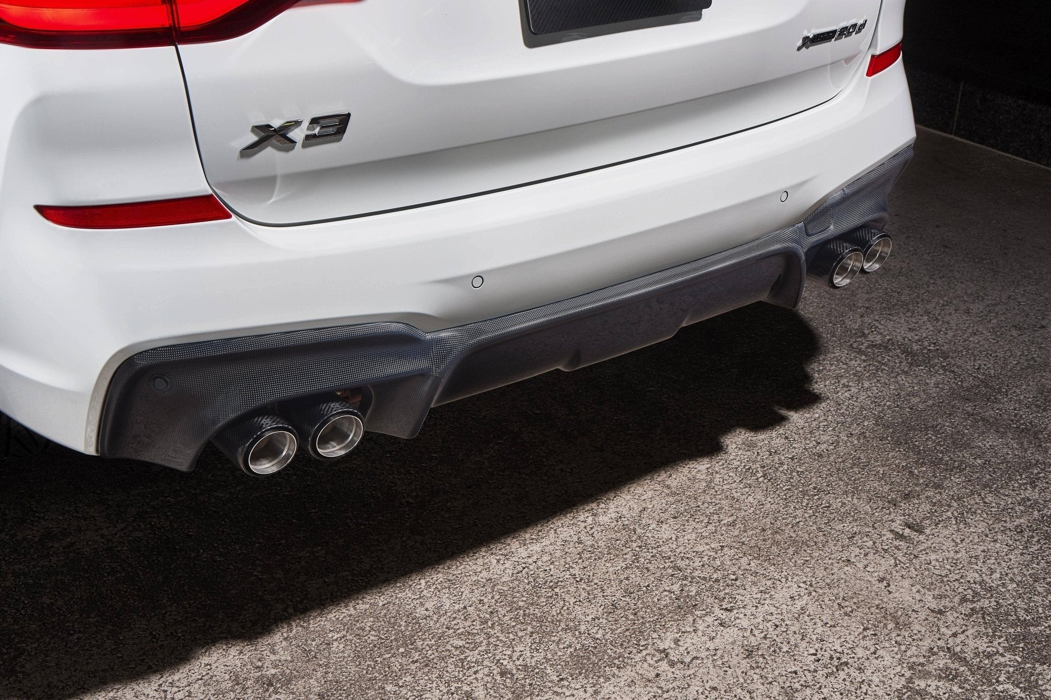 3DDesign Carbon Fibre Rear Diffuser for BMW X3 Pre-LCI (2018-2021, G01) - AUTOID® - Rear Diffusers - 3DDesign