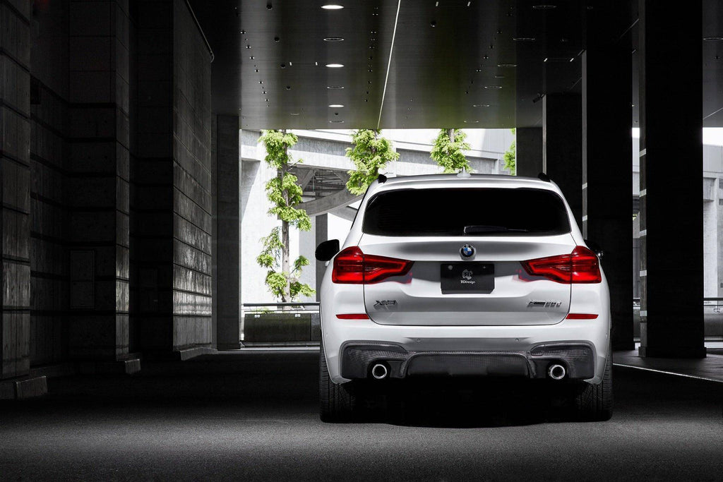 3DDesign Carbon Fibre Rear Diffuser for BMW X3 Pre-LCI (2018-2021, G01) - AUTOID® - Rear Diffusers - 3DDesign