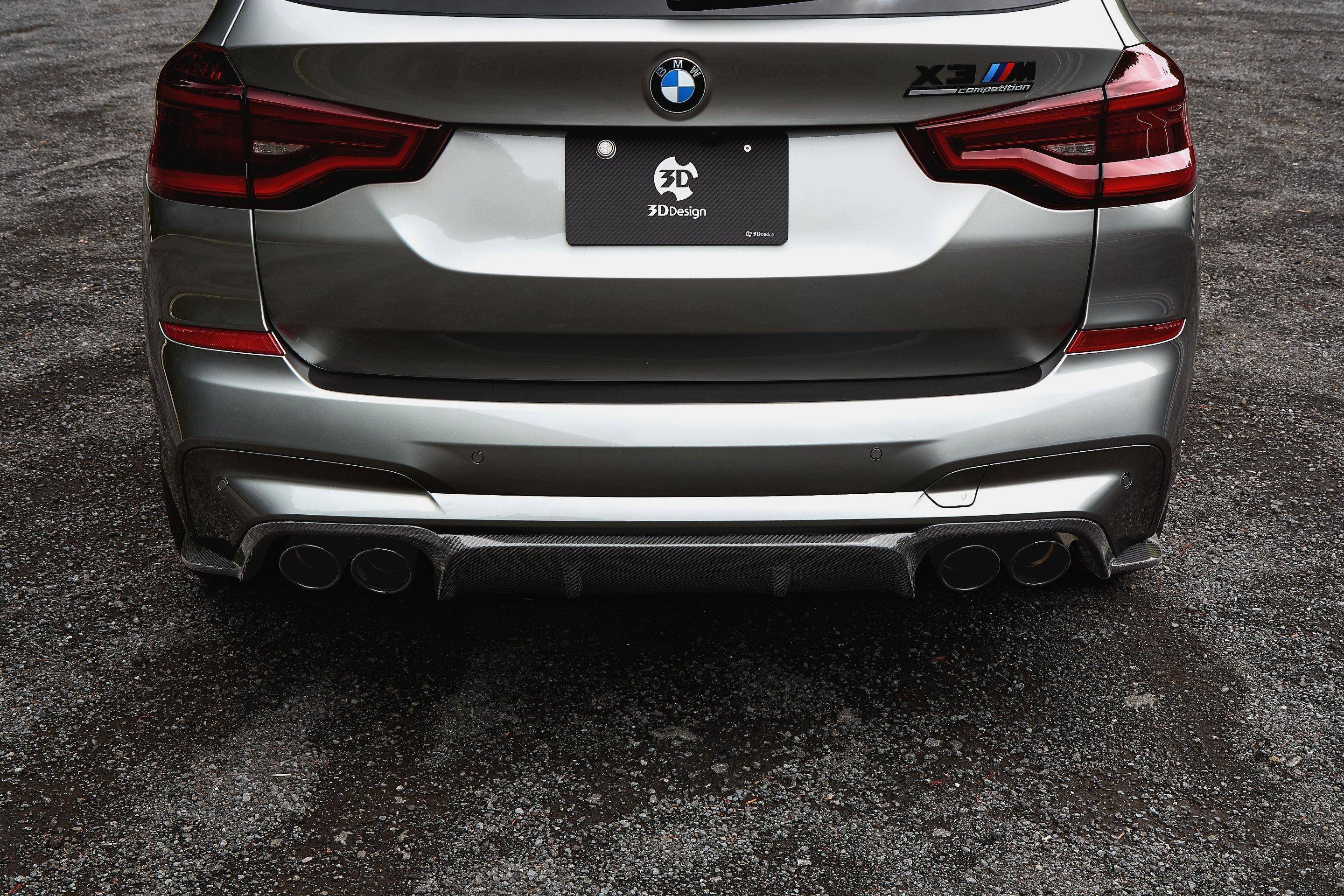 3DDesign Carbon Fibre Rear Diffuser for BMW X3M (2019+, F97), Rear Diffusers, 3DDesign - AUTOID | Premium Automotive Accessories