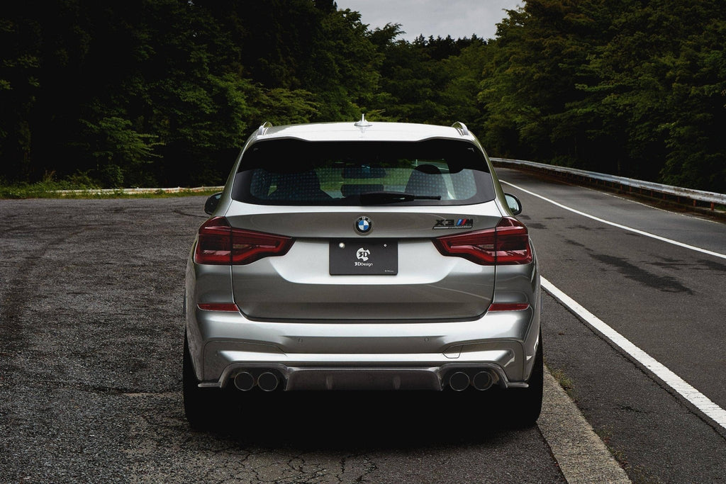 3DDesign Carbon Fibre Rear Diffuser for BMW X3M (2019+, F97) - AUTOID® - Rear Diffusers - 3DDesign