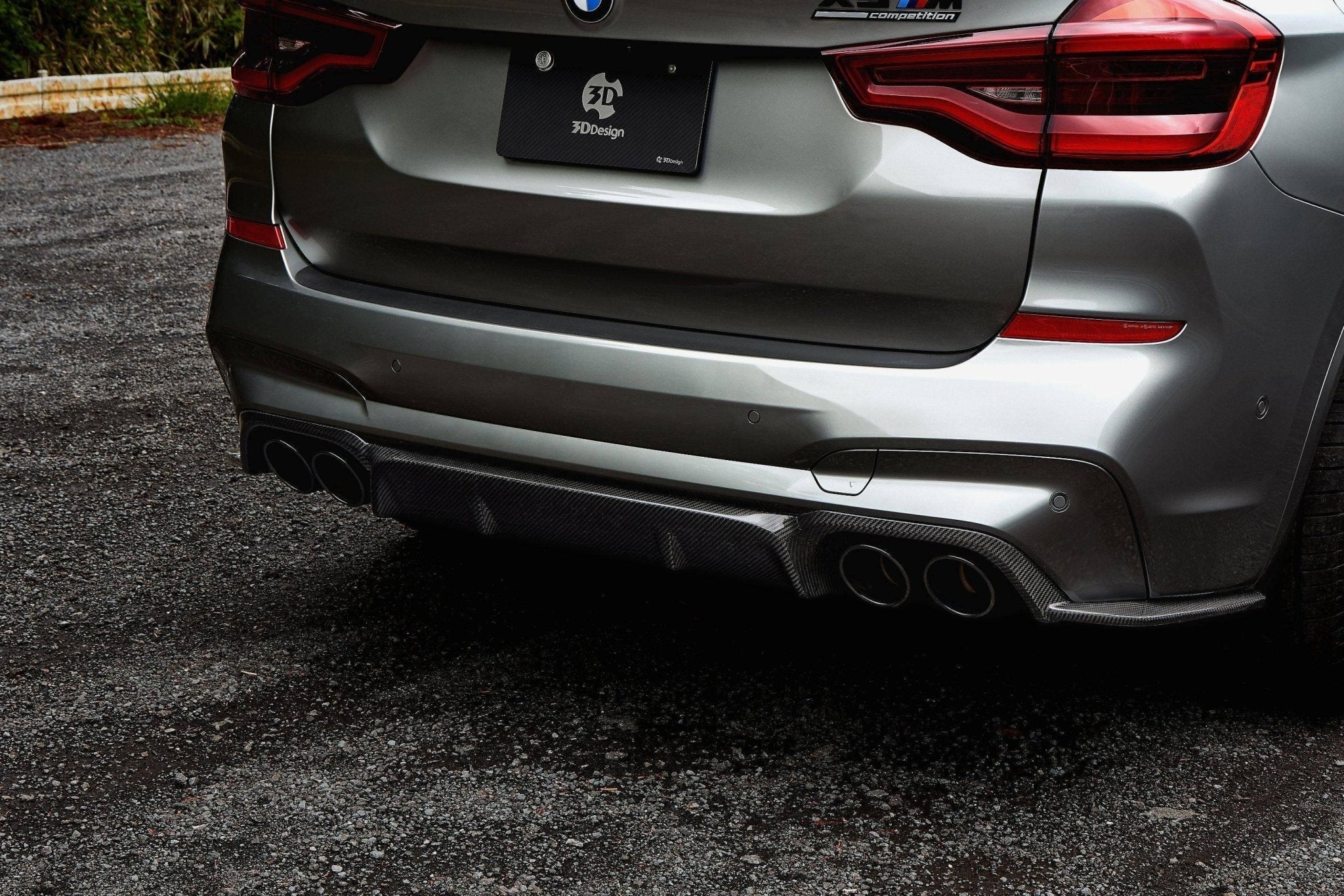 3DDesign Carbon Fibre Rear Diffuser for BMW X3M (2019+, F97) - AUTOID® - Rear Diffusers - 3DDesign