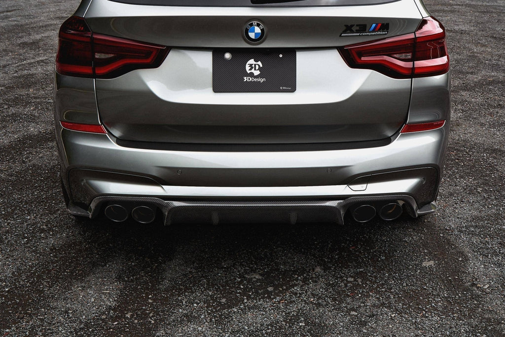 3DDesign Carbon Fibre Rear Diffuser for BMW X3M (2019+, F97) - AUTOID® - Rear Diffusers - 3DDesign