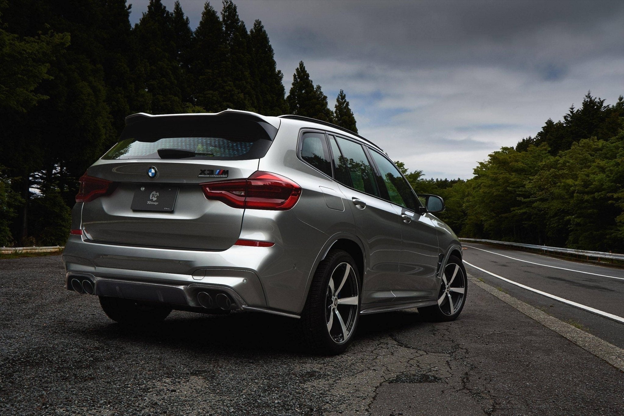 3DDesign Carbon Fibre Rear Diffuser for BMW X3M (2019+, F97) - AUTOID® - Rear Diffusers - 3DDesign