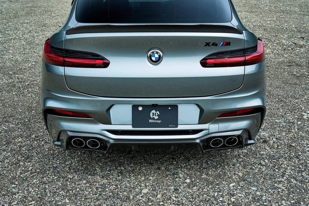 3DDesign Carbon Fibre Rear Diffuser for BMW X4M (2019+, F98) - AUTOID® - Rear Diffusers - 3DDesign
