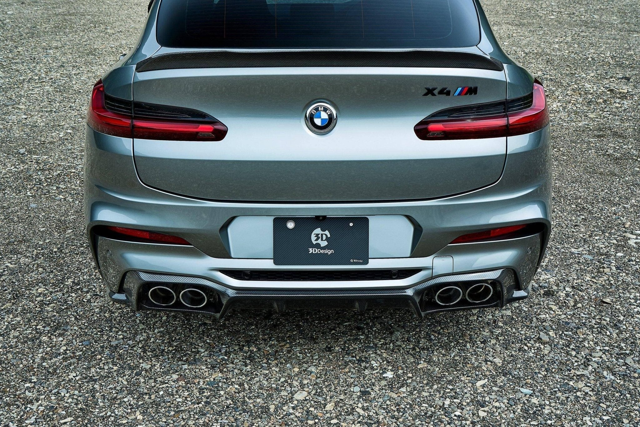 3DDesign Carbon Fibre Rear Diffuser for BMW X4M (2019+, F98) - AUTOID® - Rear Diffusers - 3DDesign