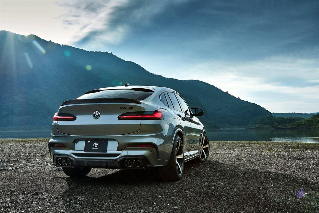3DDesign Carbon Fibre Rear Diffuser for BMW X4M (2019+, F98) - AUTOID® - Rear Diffusers - 3DDesign