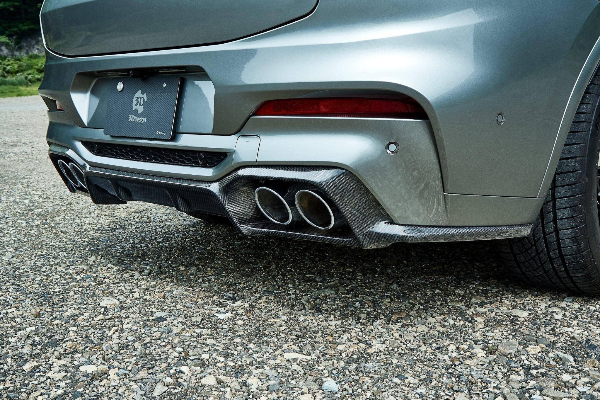 3DDesign Carbon Fibre Rear Diffuser for BMW X4M (2019+, F98) - AUTOID® - Rear Diffusers - 3DDesign