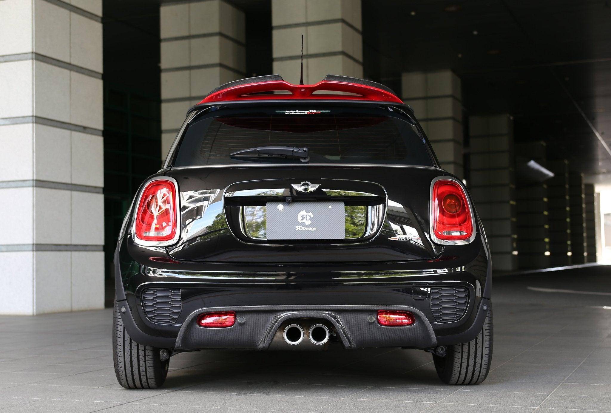 3DDesign Carbon Fibre Rear Diffuser for MINI Cooper JCW (2015+, F56) - AUTOID® - Rear Diffusers - 3DDesign