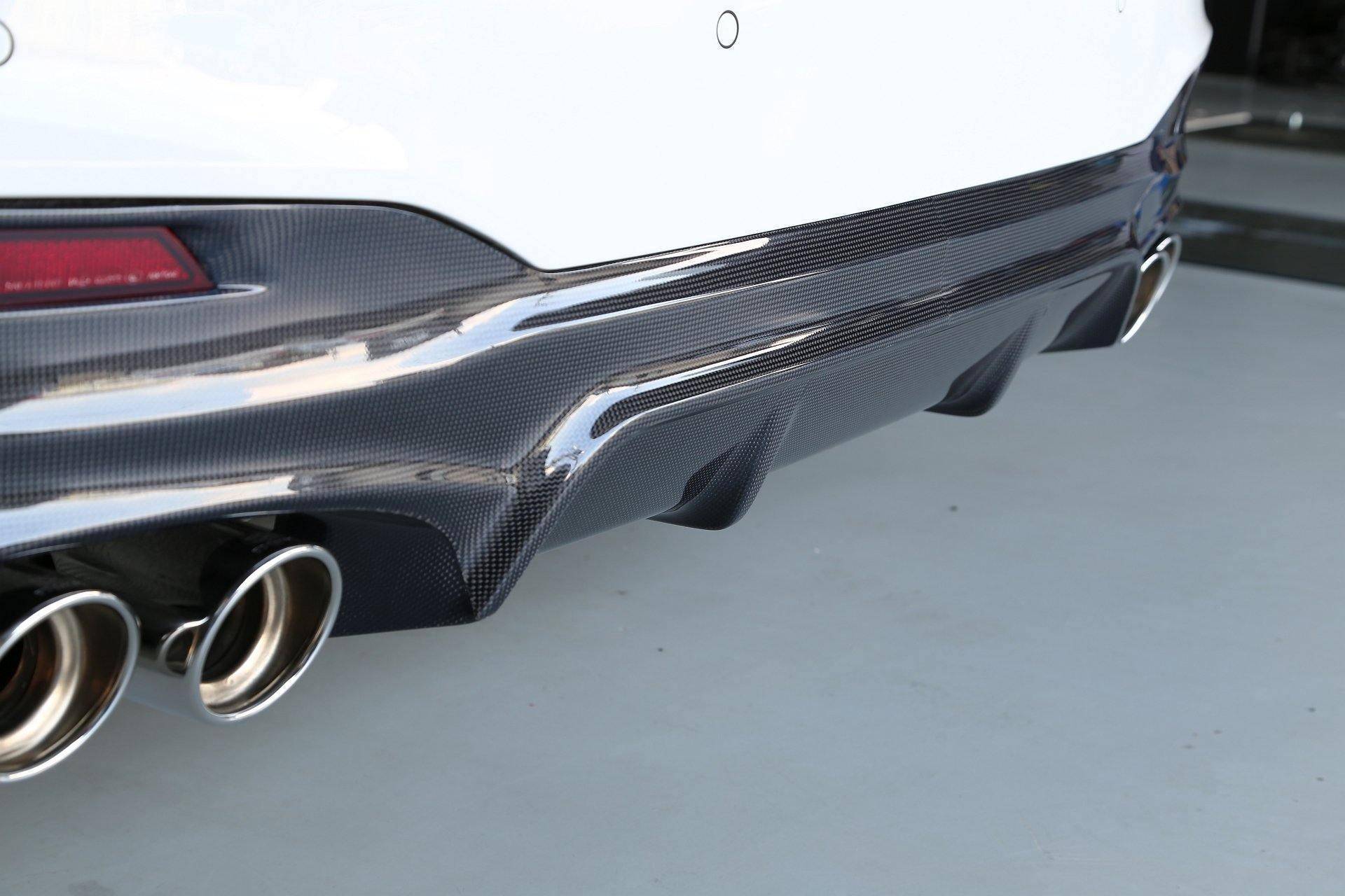 3DDesign Carbon Fibre Rear Diffuser (Type 1) for BMW 5 Series M Sport (2017+, G31) - AUTOID - Rear Diffusers - 3DDesign